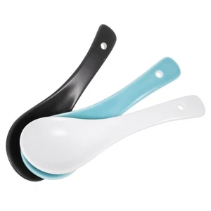  3 Pezzi Cucina Tovaglia Cucchiai Zuppa Asiatica Liscio Dessert Ceramica - Foto 1 di 12