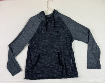 Camisa con Capucha Airwalk Para Hombre Mediana Negra Gris Manga Larga Foto 1 de 4