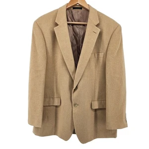 CHAPS Mens Camel Hair Tan Blazer Sport Coat Jacket Size 42R - Picture 1 of 9