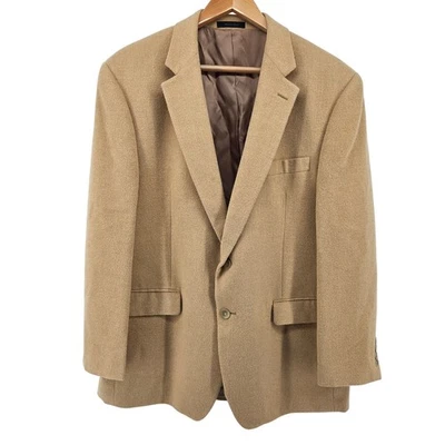 CHAPS Mens Camel Hair Tan Blazer Sport Coat Jacket Size 42R - Image 1 of 4