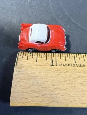 Micro Machines Vehicle Car Lot 1955 Chevy Corvette Coupe Red White Top Sports - Image 1 of 4