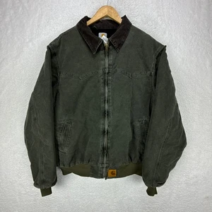 Carhartt Santa Fe Jacket Quilt Lined Mens 2XLT Tall J14 MOS Moss Green EUC - Picture 1 of 17