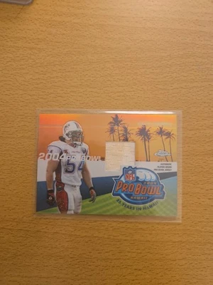 2004 Topps Chrome Pro Bowl Game Used Jersey Patch Zach Thomas Miami Dolphins HOF - Image 1 of 4