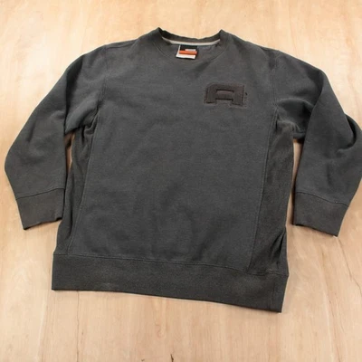 De colección AND1 Sudadera Baloncesto Cuello Redondo GRANDE Etiqueta Gris Bordado 00s y2k  Foto 1 de 4