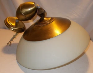 Vintage MCM Pull Down Retractable Saucer Ceiling Light Fixture UFO Mid Century - Picture 1 of 9