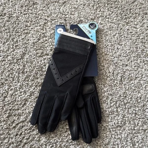 Women's Isotoner Smart Dri Black Gloves Touchscreen Technology 1 SZ - Picture 1 of 2