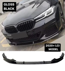 BMW SERIE 5 G30 2020+ SPLITTER ANTERIORE LABBRO M PERFORMANCE NERO LUCIDO LCI FACELIFT - Foto 1 di 8