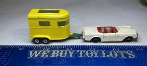 vintage Matchbox Series Lesney no. 27 Mercedes 230 SL & Pony Trailer Restore Set - Picture 1 of 14