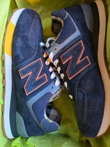 New Balance Mens 574 v2 ML57HMK Navy/Plaid OG Lifestyle Casual Retro Runner, 7.5 - Picture 1 of 14