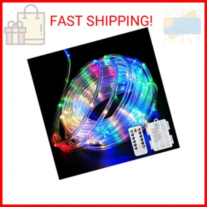 LED Rope Lights Battery Operated String Lights 40FT 120 LEDs 8 Modes Fairy Light - Picture 1 of 2