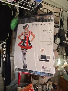 Harlequin Clown Adult Halloween 3 Pc Costume Leg Avenue 83929, Large - Picture 1 of 5