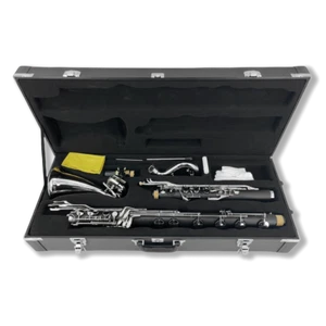 Advance Bass Clarinet Low C clarinet pro Level Easy blowing Silver Plated keys - Picture 1 of 9