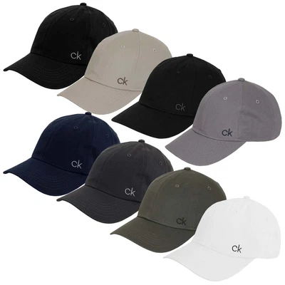 Calvin Klein Mens 2025 Classic Cotton 6 Panel Baseball Cap 28% OFF RRP
