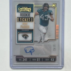 9/10! Clear Gold Ticket! 2023 Panini Contenders Derek Parish Rookie Ticket Auto - Picture 1 of 6