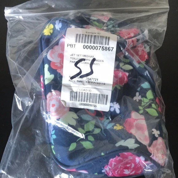 Pottery barn Jetset средний туалетные принадлежности сумка сад вечеринки цветочный темно-синий - Изображение 1 из 4