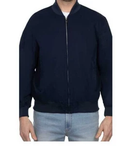 Stone & Slate Solid Full Zip Navy Bomber Jacket, 2XL - Picture 1 of 3