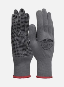 Guanti da lavoro Polyco Matrix D Grip grigi PVC POLKA pois palmo magazzino imballaggio grandi - Foto 1 di 1
