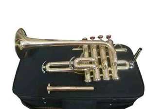 Piccolo Trumpet Bb/A Trumpet Brass Musical Instruments with Case Mouthpiece - Picture 1 of 7