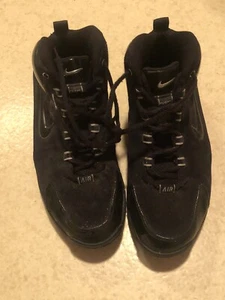NIKE Air Flight Black Patent and Suede Basketball Shoes 309266-001 Size 12 - Picture 1 of 6