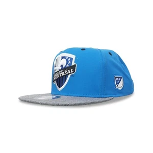 CF Montréal Impact Adidas MLS Primary Team Logo 2-Tone Blue Grey Snapback Cap - Picture 1 of 6