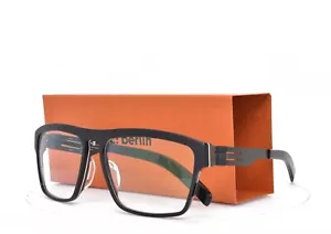 iC! Berlin Eyeglasses Franck C. East MATTE BLACK 56-17-145 Asian Fit - Picture 1 of 5