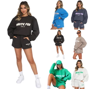 Women 2PCS T-shirt Top Shorts Sets Ladies Summer Casual Tracksuit Sportwear - Picture 1 of 18
