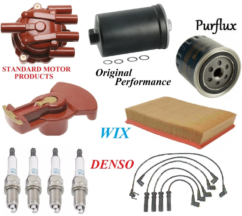 KIT de afinación bujías cables y filtros para Volvo 760 L4; 2,3 L 1986-1990 Foto 1 de 1