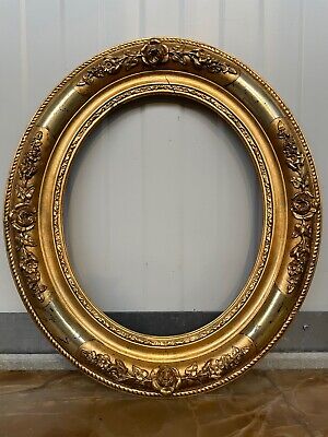 SALE! Stunning Antique French Gilt Oval Louis Xv Picture / Photo Frame • 300£