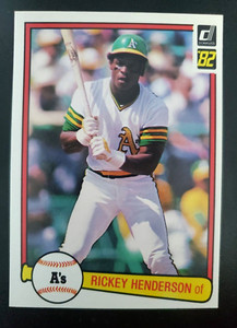 1982 Donruss RICKEY HENDERSON Oakland A's card #113 NM-Mint