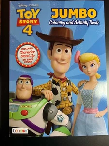 DISNEY PIXAR TOY STORY 4 JUMBO COLORING AND ACTIVITY BOOK MOVIE STAND-UP ON BACK - Imagen 1 de 2