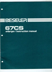 Beseler 67CS Ampler Manual de instrucciones genuino / Guía en inglés - Imagen 1 de 9