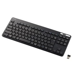 ELECOM Wireless Keyboard TK-FDM109TKBK Thin Membrane Type Antibacterial Tenkeyle - Picture 1 of 8