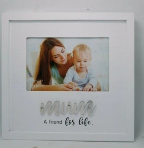 Mum Photo Frame A Friend For Life 6 x 4 " White Mothers Day Present Gift - Bild 1 von 6