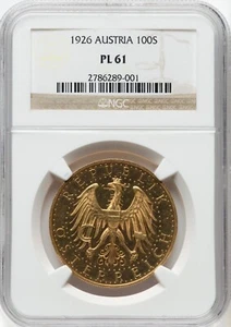Austria - 1926 Republic 100 Schilling - NGC PL61 - GORGEOUS PL SURFACES - SCARCE - Picture 1 of 2