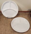 SET OF 2 Corelle WINTER FROST White 10 1/4" 3-Section Divided Dinner Plates