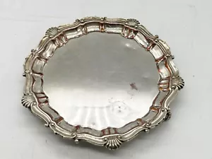 SUPPORTO TEIERA PIATTO ARGENTO VINTAGE POGGIAPIEDI DECORATO - Foto 1 di 9