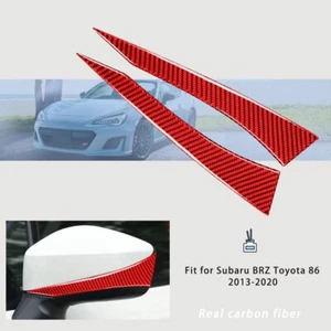 Cubierta de espejo retrovisor lateral de fibra de carbono roja para Subaru BRZ Toyota 86 2013-20 - Imagen 1 de 8