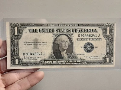 Certificado de prata 1935 H $1 com lema  - Imagem 1 de 4