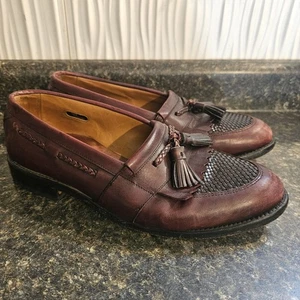 Allen Edmonds Size 8 1/2 EEE WIDE Cody Brown Leather Tassel Loafers - Picture 1 of 9
