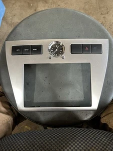 06-09 MERCURY MILAN/ FORD FUSION DASH RADIO BEZEL W/ CLOCK &HAZARD SWITCH SILVER - Picture 1 of 13