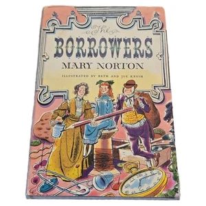 Vtg The Borrowers Mary Norton  Edition HCDJ G.II.1956 Edition  - Picture 1 of 5