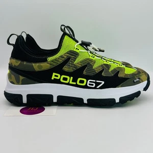 Polo Ralph Lauren Men's Adventure 300LT Sneakers Black/ Yellow/ Camo Size 10.5 - Picture 1 of 12