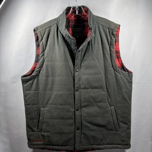 Simply Southern Vest Mens 2XL Green Quilted Plaid Lined Outdoor Puffer Jacket - Picture 1 of 8