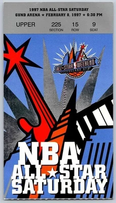 1997 NBA Basketball All Star Saturday Ticket Stub -  Kobe Bryant wins Slam Dunk - Image 1 of 3