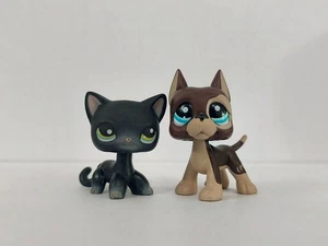 2pcs/lot LPS Toys Littlest Pet Shop Black Cat Brown Dog #336#817 Figure - Picture 1 of 6