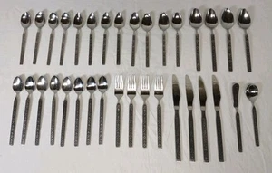 Gold Standard NIGHT BLOSSOM Flatware MCM Stainless 36 Pcs JAPAN Service For 4 - Picture 1 of 12