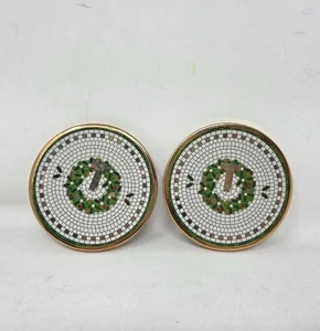 Neu 2er Set Anthropologie The Bistro Fliesen Stonewear Untersetzer Festliche Edition - Bild 1 von 5