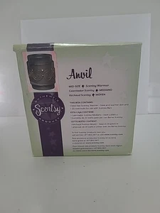 Scentsy Mid Size Electric Wax Warmer ANVIL Retired Gunmetal Swirls - Picture 1 of 6