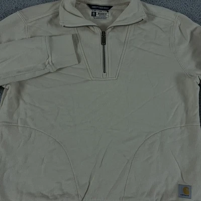 Sudadera Carhartt Mujer XS Tostada Calce Relajado Media Cremallera Terry Tencel Fiber Series Foto 1 de 4