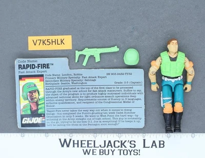 Rapid Fire V1 100% Complete G.I. Joe 1990 Hasbro Vintage Action Figure - Image 1 of 2